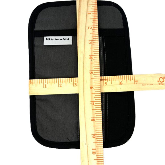 KitchenAid Beacon Non-Slip Pot Holder 2 pc Set Two-Tone Silver/Onyx Black NWOT - Picture 8 of 8